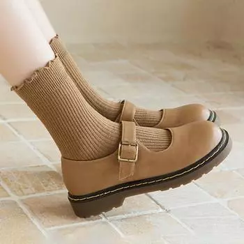 1 пара женских летних носков средней длины, тонкие, с гофрированной поверхностью, противоскользящие, однотонные, студенческие носки, высокоэластичные, впитывающие пот, носки для йоги для взрослых дома