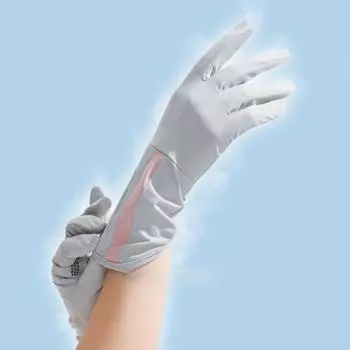 1 пара женских летних перчаток с защитой пальцев от ультрафиолета, велосипедная шапочка Ice Silk чёрный