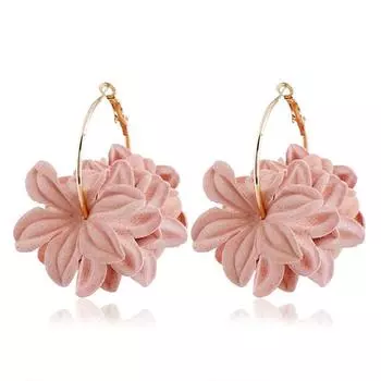 1 пара женских модных элегантных сережек с 3D-цветочным дизайном, универсальные изящные серьги-гвоздики белый