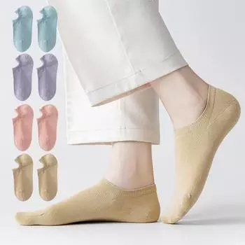 1 пара женских невидимых носков, полые сетчатые носки с низким вырезом, без запаха, однотонные, высокая эластичность, противоскользящие розовый