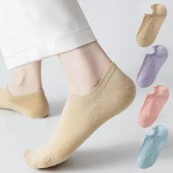 1 пара женских невидимых носков с открытой сеткой и низким вырезом, без запаха, однотонные, высокая эластичность, противоскользящие, дышащие, мягкие, впитывают пот, не садятся розовый