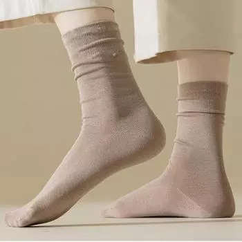 1 пара женских носков без запаха, однотонные, в стиле ретро, высокая эластичность, противоскользящие, дышащие, мягкие, впитывающие пот, противоусадочные, спортивные хлопковые носки синий