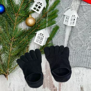 1 пара женских носков-лодочек для занятий спортом на открытом воздухе чёрный