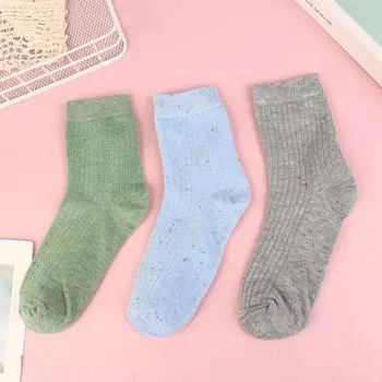 1 пара женских носков осень-зима средние носки корейские японские хлопковые кофейные носки для студентов белый