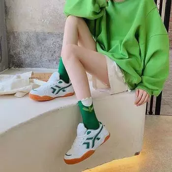 1 пара женских носков с рисунком цветов ярких цветов Harajuku, дышащий дизайн, удобные носки в корейском стиле, японский стиль бежевый