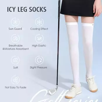1 пара женских носков с рукавами для ног, солнцезащитные очки, крутые чулки для гольфа Short Type белый