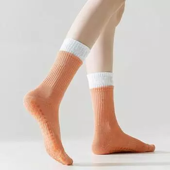 1 пара женских носков-тапочек, противоскользящие, силиконовые, посередине, без запаха, утолщенные, теплые, однотонные, высокоэластичные, впитывающие пот, не садятся серый