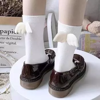 1 пара женских носков, весенне-осенние носки, носки средней длины, черно-зеленые, объемная бабочка, дизайн лояльности