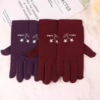 1 пара женских осенне-зимних теплых плюшевых перчаток, утолщенные ветрозащитные велосипедные эластичные мягкие перчатки фиолетовый