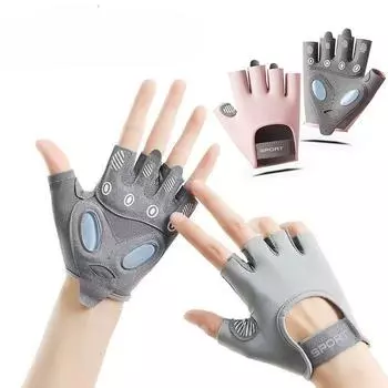 1 пара женских перчаток для спортзала, тяжелой атлетики, фитнеса, тренировок, нескользящая защита для рук, дышащие велосипедные перчатки без пальцев S чёрный