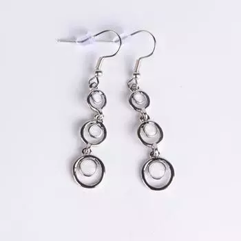 1 пара женских серег, длинные симметричные круглые серьги-кольца, привлекательные висячие серьги фиолетовый