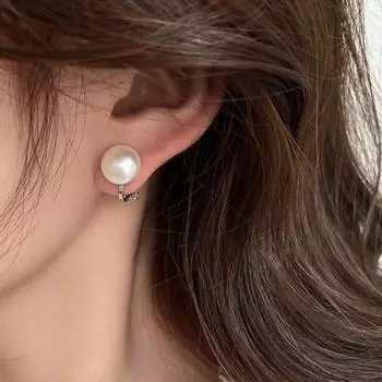 1 пара женских серег-гвоздиков из искусственного жемчуга, серьги-гвоздики из антикоррозийного сплава, простой стиль, официальные серьги-гвоздики для поездок на работу, серьги-гвоздики для женщин и свиданий, путешествия, украшения для ушей серебряный