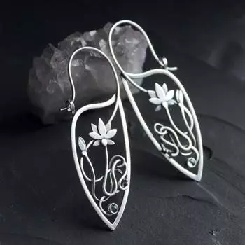 1 пара женских серег, изысканные ювелирные изделия, темпераментные серьги-гвоздики с цветочным принтом фиолетовый