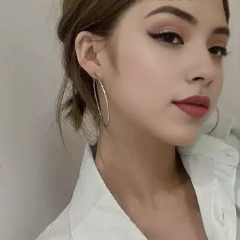 1 пара женских серег-кольцов разных размеров, круглые серьги, полированный сплошной цвет 3cm серебряный