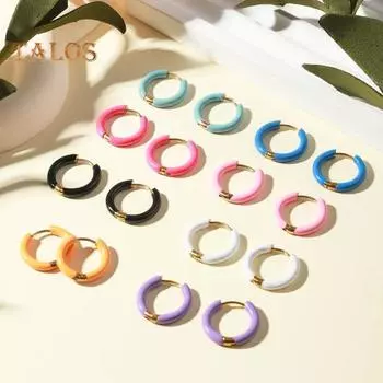 1 пара женских серег-колец с геометрическим узором, однотонные серьги для юбки, повседневная одежда, ювелирные изделия, подарок фиолетовый