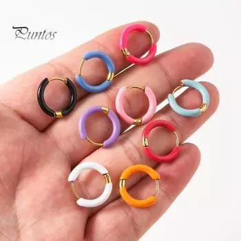 1 пара женских серег-колец с геометрическим узором, однотонные серьги для юбки, повседневная одежда, ювелирные изделия, подарок темно-красного