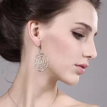 1 пара женских серег-крючков, полые вихревые формы, гладкие полированные украшения для ушей, ювелирные изделия, серьги для отпуска, висячие серьги для вечеринок, висячие серьги на работу золотистый