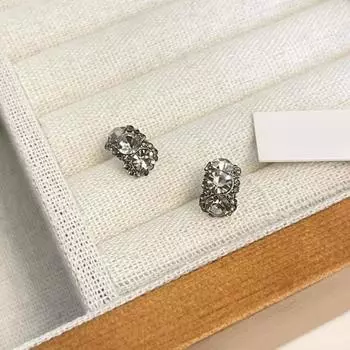 1 пара женских серег со стразами, инкрустированных блестящими легкими роскошными шикарными нарядами