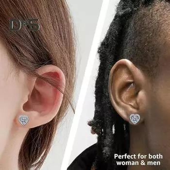 1 пара женских сережек-гвоздиков из меди с кубическим цирконием, сверкающие гипоаллергенные серьги-гвоздики на годовщину, День святого Валентина, свадьба, подарки для нее A