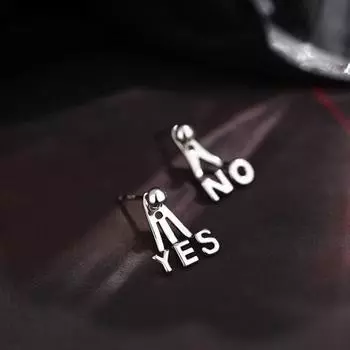 1 пара женских сережек-гвоздиков с английскими буквами, асимметричные украшения, универсальные серьги-гвоздики