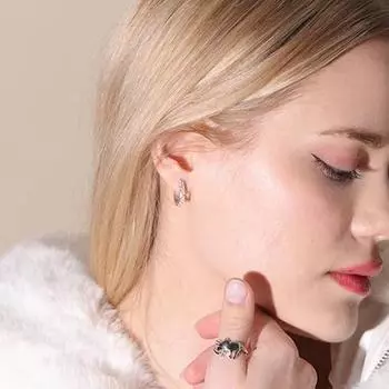 1 пара женских сережек-хаги с кубическим цирконием, круглая форма, подарок на день рождения матери 13mm серебряный