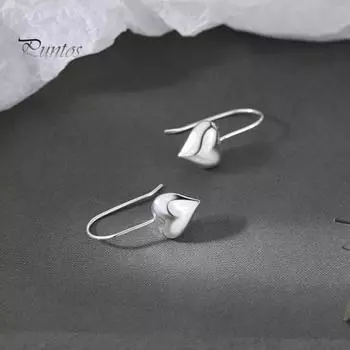 1 пара женских сережек-капель в форме сердца, роскошный стиль, полированные однотонные, легкие, знаменитые висячие серьги для выпускного вечера, банкета Love Heart