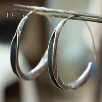 1 пара женских сережек-колец, большая круглая форма, тонкий дизайн, сплав, винтажный стиль, удобные висячие серьги, женские украшения для ушей серебряный