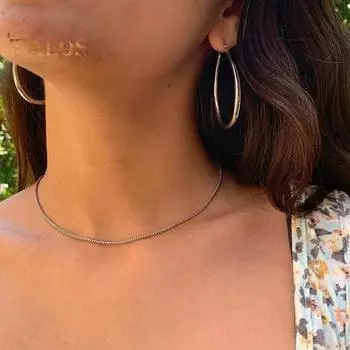 1 пара женских сережек-колец овальной формы, полые серьги из полированной меди, висячие серьги для клубной вечеринки, геометрические серьги C