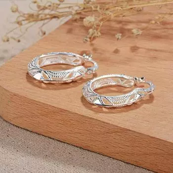 1 пара женских сережек-колец с искусственными драгоценными камнями, круглые серьги для вечеринки, свадьбы, Рождества