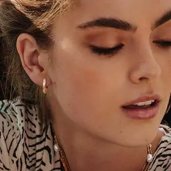 1 пара женских сережек-обручей с полированным кубическим цирконием, маленькие обручи для ушей, легкие металлические серьги серебряный