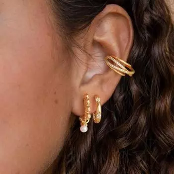 1 пара женских сережек-обручей с полированным кубическим цирконием, небольшие обручи для ушей, легкие металлические украшения для ежедневного ношения, свиданий, вечеринок серебряный