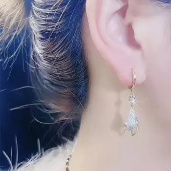 1 пара женских сережек, сверкающие, с визуальным эффектом, сверхлегкие, приятные для кожи, удобные в носке, декоративные