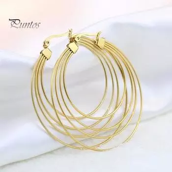 1 пара женских сережек в преувеличенном французском стиле с геометрическим рисунком, роскошные глянцевые украшения золотого цвета, большие круглые серьги-кольца, аксессуары для одежды золотистый