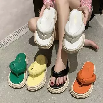 1 пара женских шлепанцев, модные нескользящие тапочки ярких цветов ярких цветов 35 чёрный