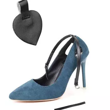 1 пара женских шнурков для обуви на высоком каблуке с регулируемым ремешком для обуви, противоскользящий комплект Suede black