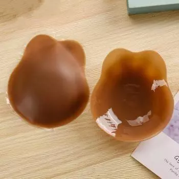 1 пара женских силиконовых накладок на грудь, устойчивых к поту, противоскользящих, невидимых, утолщенных, поддерживающих грудь, липких накладок на соски M кофейный