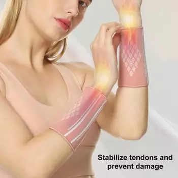 1 пара женских спортивных браслетов с компрессионным рукавом, эластичный пот, впитывающий пот, дышащий, противоскользящий, для тенниса, спортивный тендинит, бандаж на запястье, поддержка запястья S чёрный