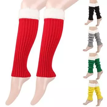 1 пара женских теплых вязаных носков, эластичных, толстых, мягких, карамельного цвета, зимних, плюшевых, длинных носков жёлтый