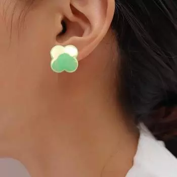 1 пара женских весенних сережек-гвоздиков с гладким сердцем, круглая форма цветка, природный стиль, яркие цвета, легкие серьги-гвоздики для женщин, ювелирные изделия для ушей для свиданий и поездок на работу E