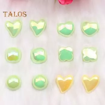 1 пара женских весенних сережек-гвоздиков с гладким сердцем, круглая форма цветка, природный стиль, яркие цвета, легкие серьги-гвоздики для женщин, ювелирные изделия для ушей для свиданий и поездок на работу E