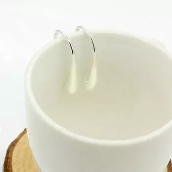 1 пара женских висячих серег из нержавеющей полированной меди, сплошной цвет, полые