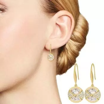 1 пара женских висячих серег с кубическим цирконием, полированные серьги-крючки для выпускного вечера, праздничный подарок на день рождения, висячие серьги, украшения для ушей белый