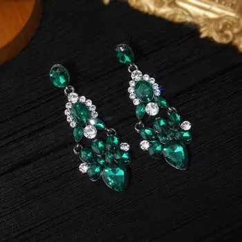 1 пара женских висячих серег со стразами, легкие противоскользящие украшения для ушей, женские серьги-подвески для выпускного вечера, коктейльной вечеринки, повседневные висячие серьги красный