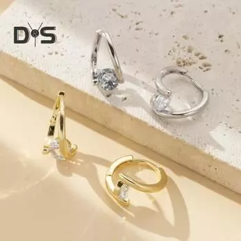 1 пара женских висячих сережек из полированной меди с кубическим цирконием, нерегулярные серьги-гвоздики с гальваническим покрытием для вечеринки, свидания, выпускного вечера золотистый