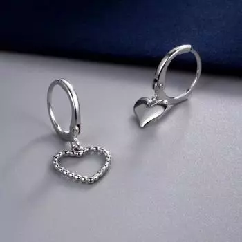 1 пара женских висячих сережек с асимметричным сердцем, серьги-капли в корейском стиле для свадебной вечеринки