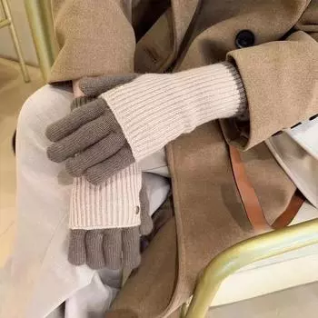 1 пара женских защитных перчаток для запястья, зимних, теплых, для активного отдыха, езды на велосипеде, ветрозащитные трикотажные перчатки