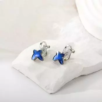 1 пара женских зажимов для ушей, разноцветные непирсинговые серьги-бабочки, легкие серьги из нержавеющей стали, изысканные украшения для ушей, ювелирные изделия, серьги для вечеринок, свиданий и поездок на работу разноцветный