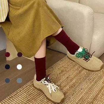 1 пара женских зимних носков для икр, средней длины, с высокой эластичностью, с противоскользящей ворсистой структурой, удобные, теплые, спортивные, спальные чулки белый