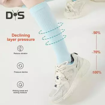 1 пара женских зимних носков, компрессионные носки для йоги, длиной до колена, с длинными трубками, высокой эластичностью, нескользящие, носки для пола, комфорт, тепло, сон серый