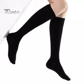 1 пара женских зимних носков, компрессионные носки для йоги, длиной до колена, с длинными трубками, высокой эластичностью, нескользящие, носки для пола, комфорт, тепло, производительность белый